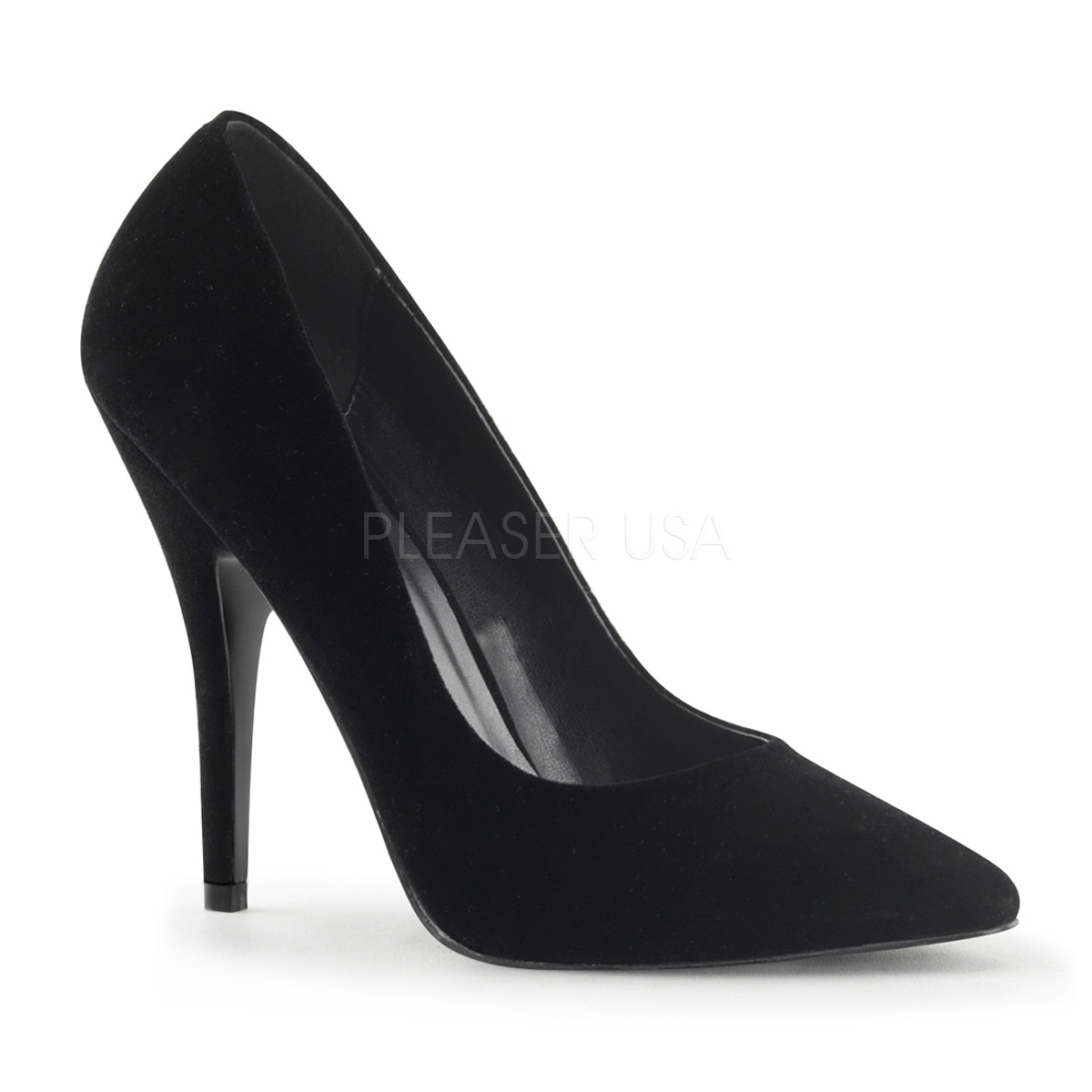 schwarze samt high heels