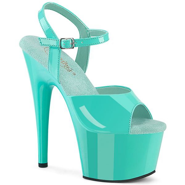 ADORE-709 Klassische Plateau Sandalette aqua Lack